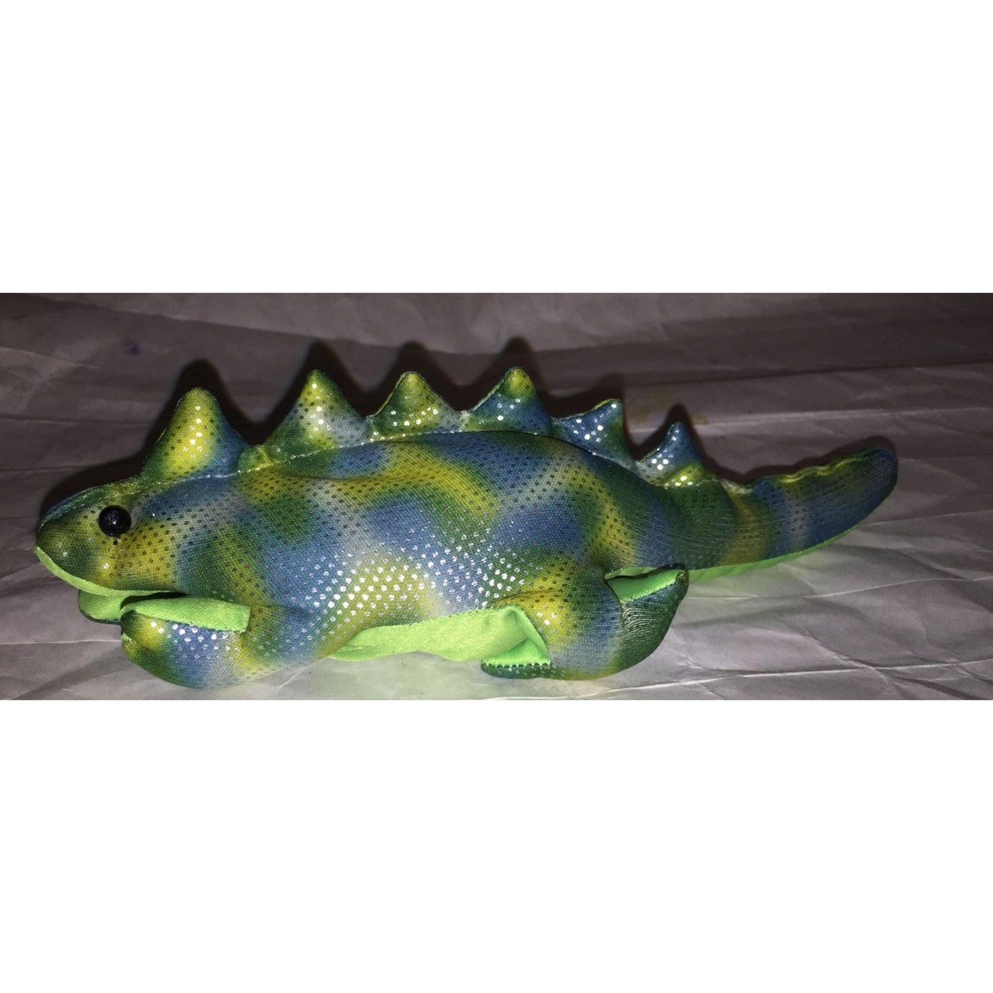 Green and Blue Dinosaur/Lizard Stuffed Animal Plushie Toy- about 8 inches