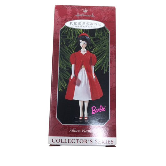 Vintage 1998 Hallmark Keepsake Christmas Ornament Silken Flame Barbie