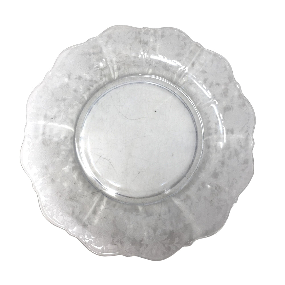 Vintage Cambridge Glass Wildflower Etched Lunch or Salad Plate (8") Cambridge Glass Company  A+ Stuff Drinking, Dining & More