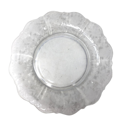 Vintage Cambridge Glass Wildflower Etched Lunch or Salad Plate (8") Cambridge Glass Company  A+ Stuff Drinking, Dining & More