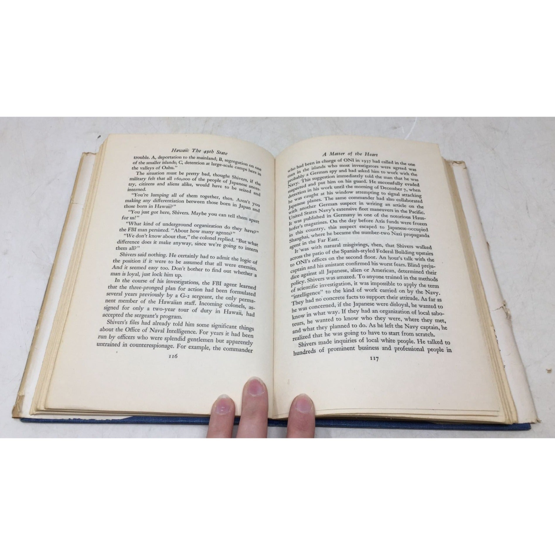 Vintage Hardcover Book Titled Hawaii: The 49th State written by Blake Clark and published around 1947. A+ Stuff  A+ Stuff Vintage Books