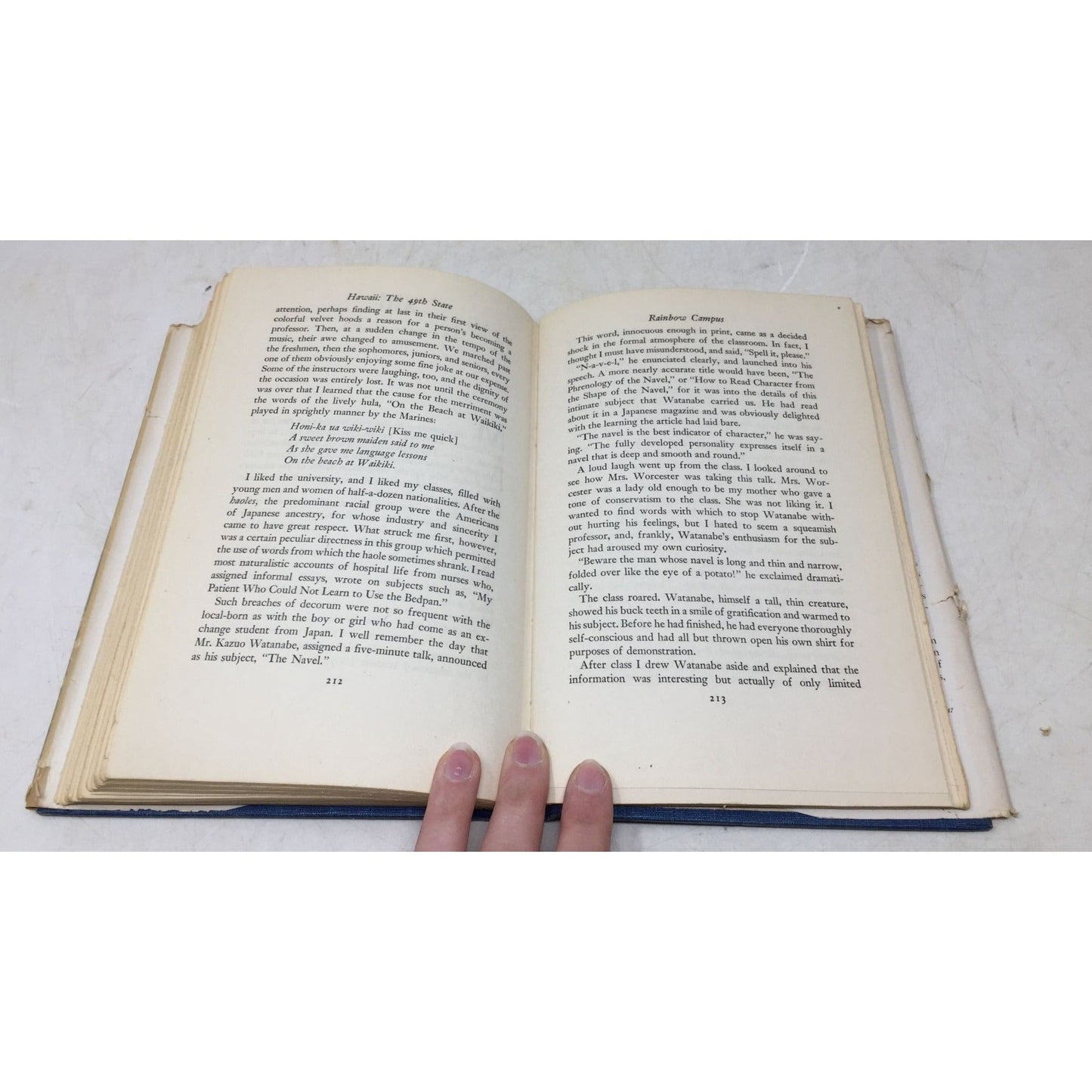 Vintage Hardcover Book Titled Hawaii: The 49th State written by Blake Clark and published around 1947. A+ Stuff  A+ Stuff Vintage Books