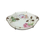 Vintage Hand Painted Floral Plate with Handles on each side