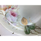 Vintage Hand Painted Floral Plate with Handles on each side