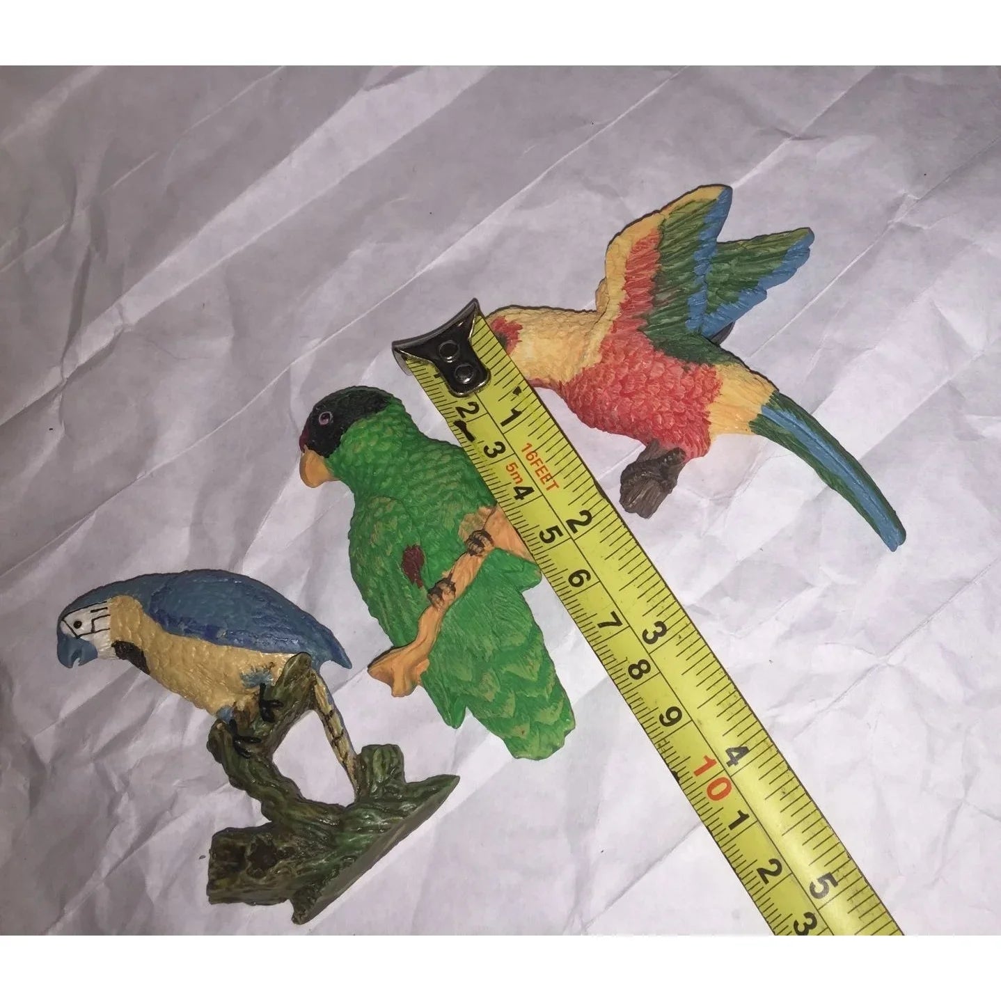Set of 3 Vintage Parrot Bird Refrigerator Magnets - A+ Stuff