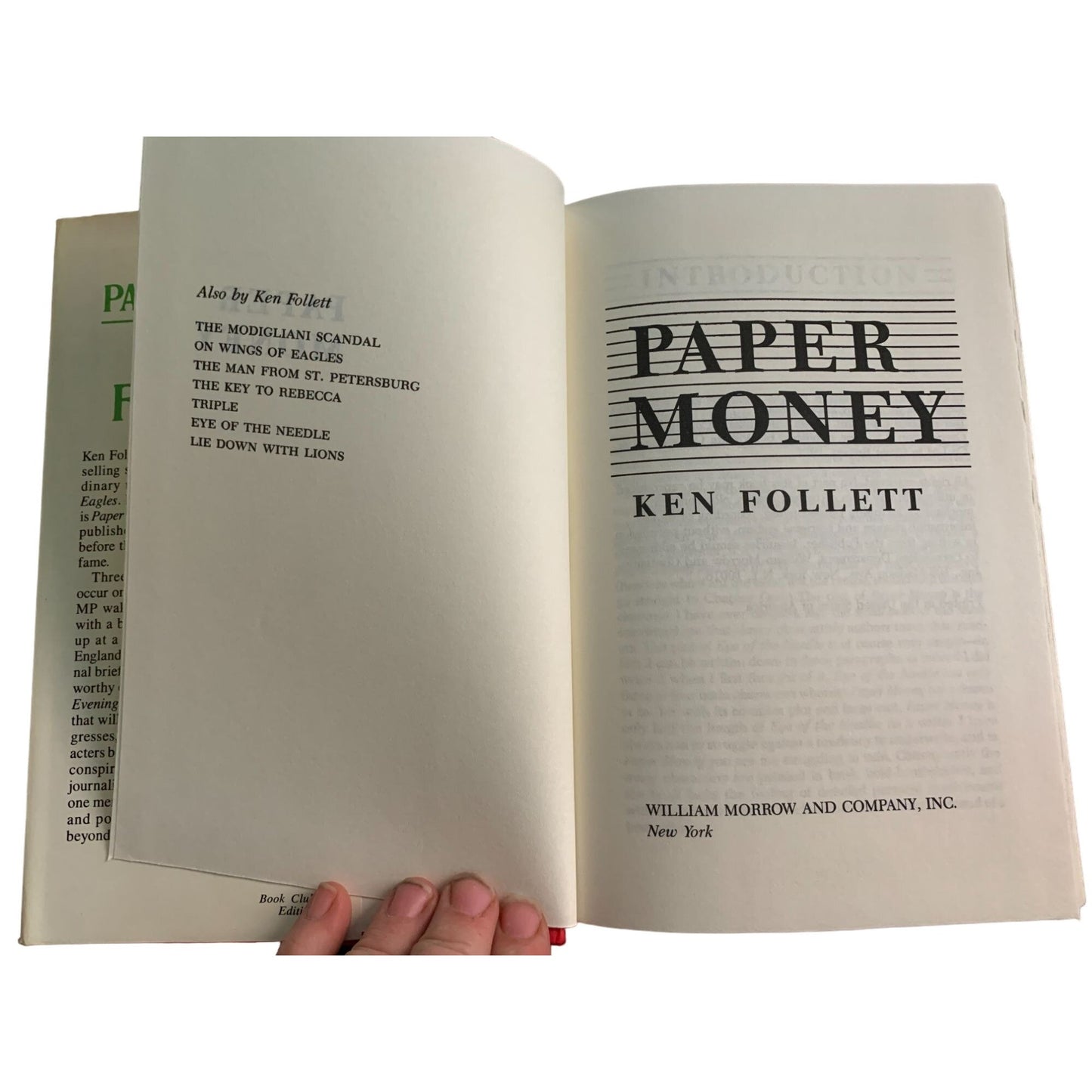 Paper Money - Ken Follett- The first American Edition of an early novel with a new introduction by the author