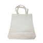 Bagademy Beige Cloth Canvas Tote Bag for Women with Flowers on it (New) - Bagademy - Tote Bag - A+ Stuff