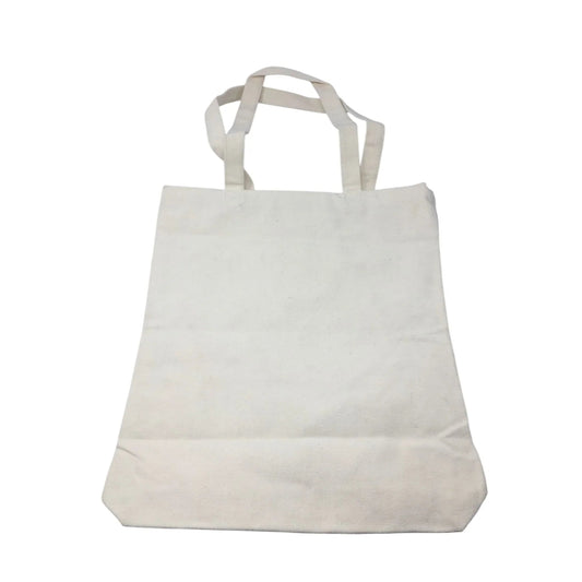 Bagademy Beige Cloth Canvas Tote Bag for Women with Flowers on it (New) - Bagademy - Tote Bag - A+ Stuff
