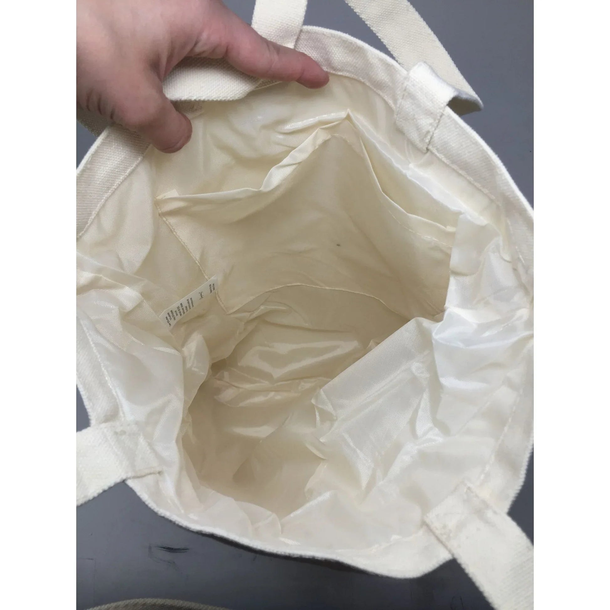 Bagademy Beige Cloth Canvas Tote Bag for Women with Flowers on it (New) - Bagademy - Tote Bag - A+ Stuff