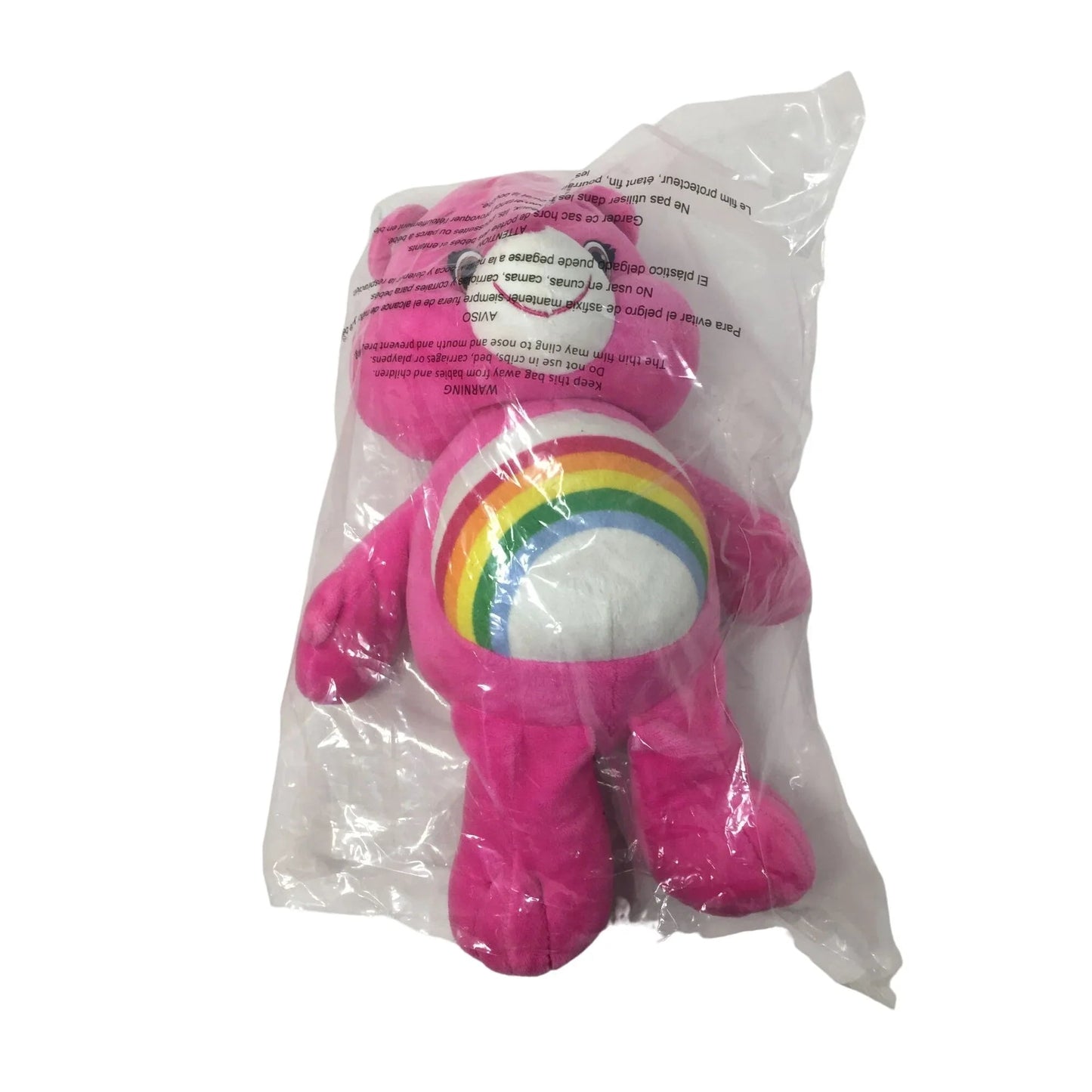 Battery Operated Pink Care Bear Stuffed Bear with Rainbow on belly - 13'' tall - care bears - Stuffed Animals - A+ Stuff