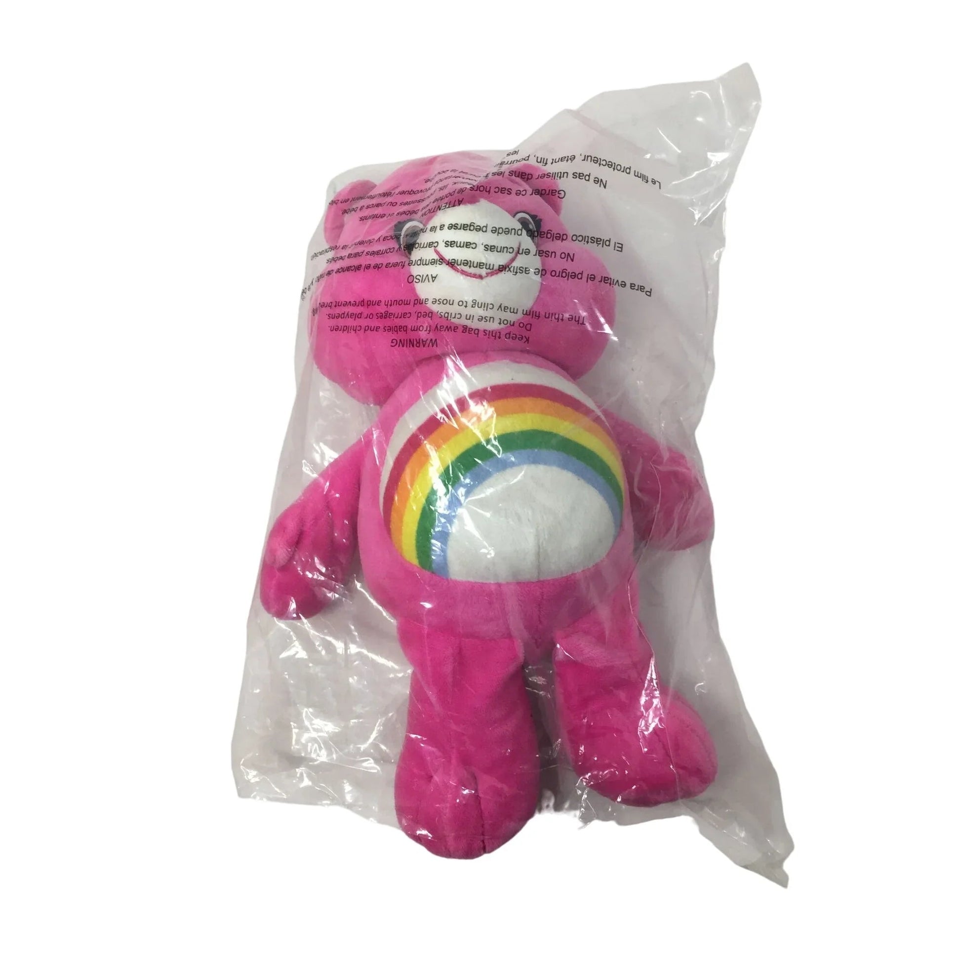 Battery Operated Pink Care Bear Stuffed Bear with Rainbow on belly - 13'' tall - care bears - Stuffed Animals - A+ Stuff