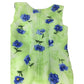 My Michelle Dress with Matching Scarf- Size 7 Juniors- Green with Blue Flowers