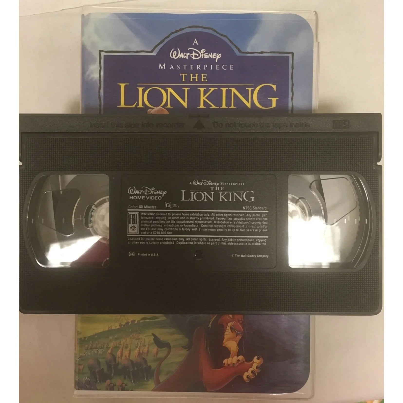 Vintage Walt Disney The Lion King VHS Tape w/ Case - A+ Stuff