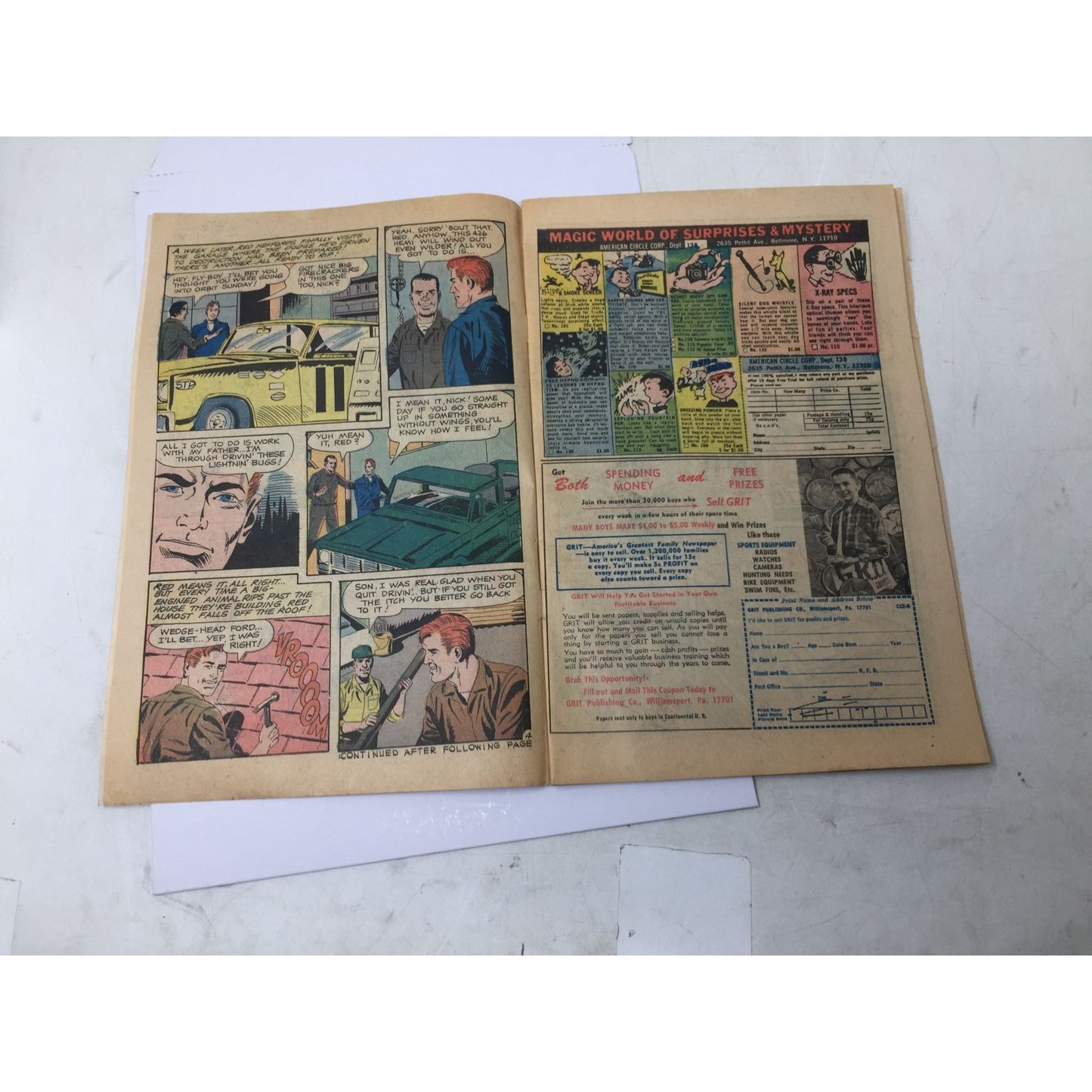 ''DRAG N' WHEELS'' (Featuring Scot Jackson) Vintage Comic Book