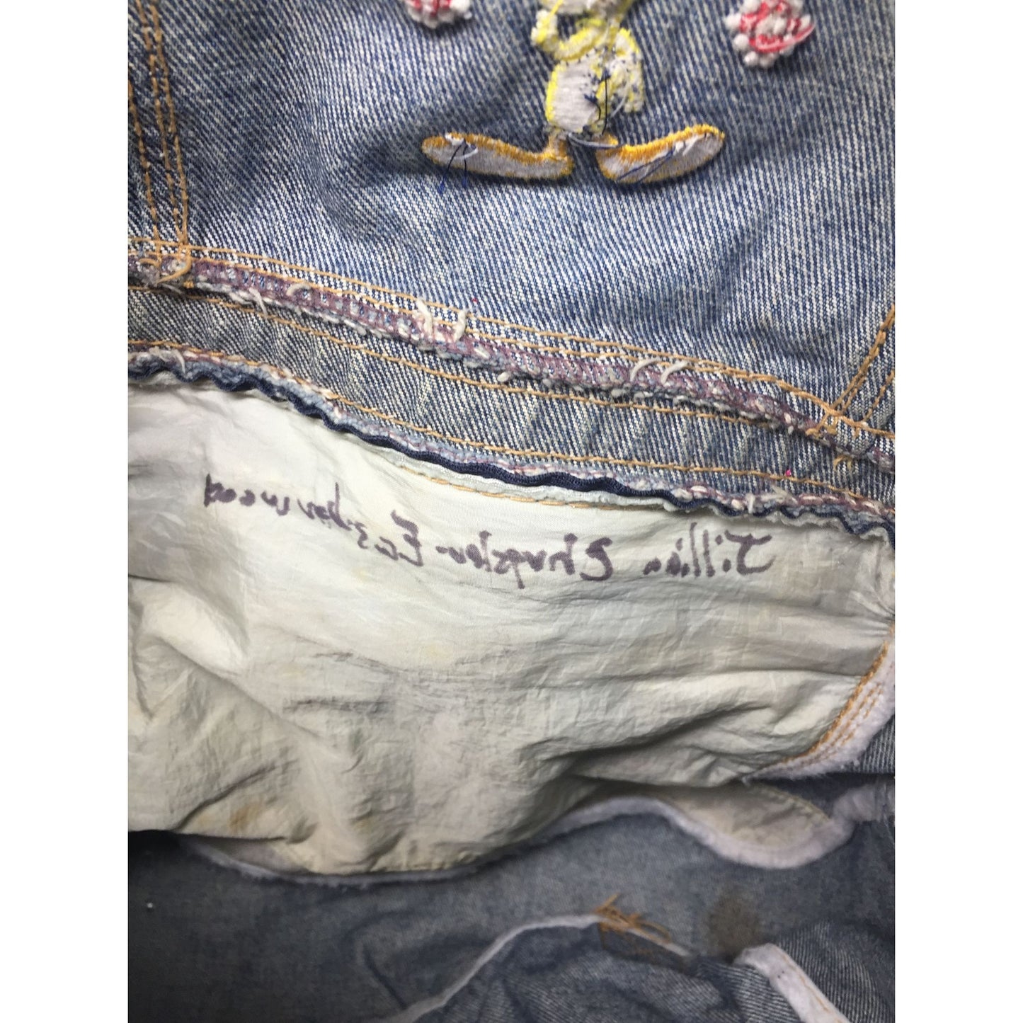 Vintage Looney Tunes Tweety Bird Blue Denim Backpack