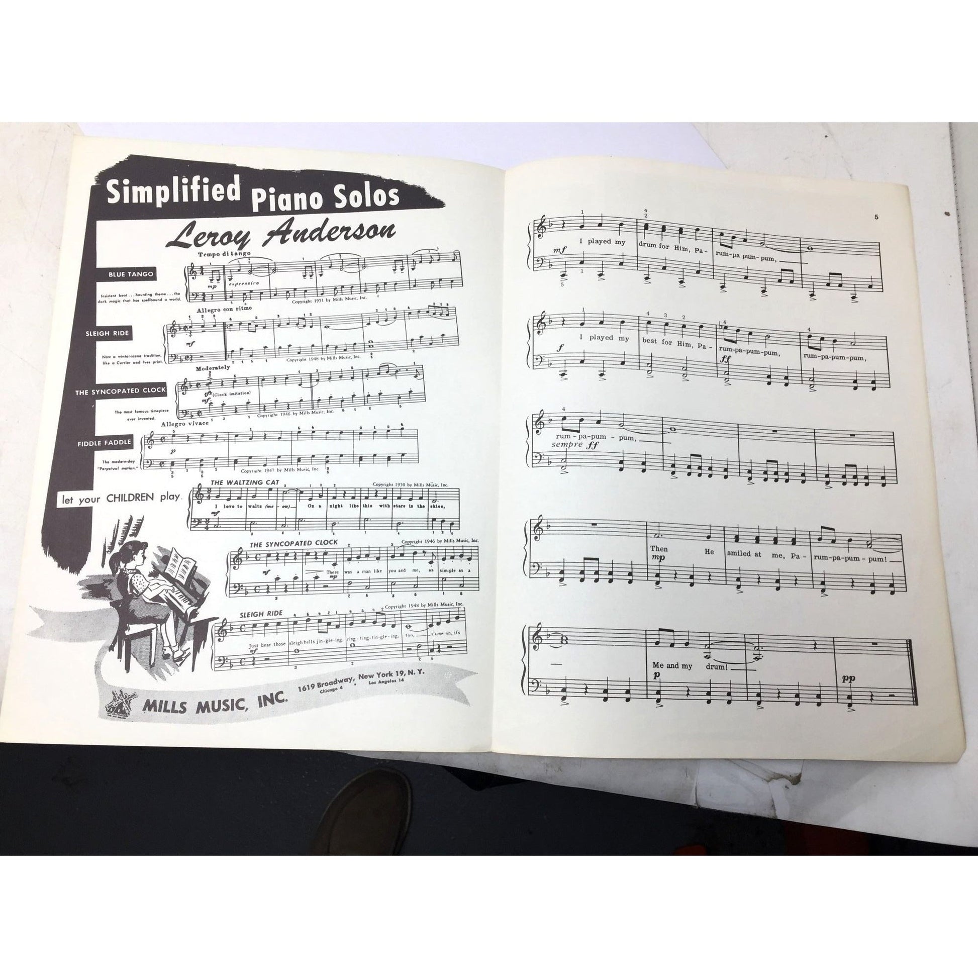 Vintage Copy of "The Little Drummer Boy" sheet music A+ Stuff  A+ Stuff