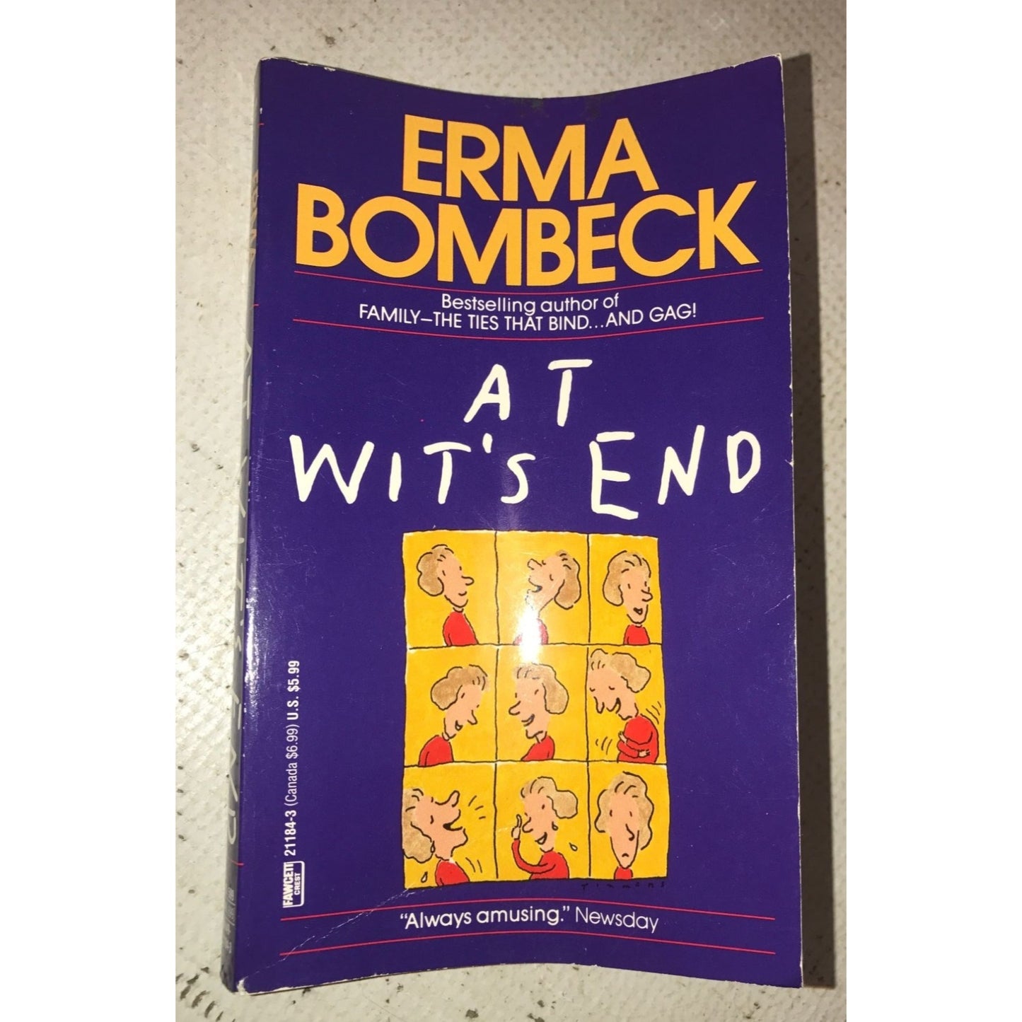 At Wit's End by Erma Bombeck Vintage Paperback Book