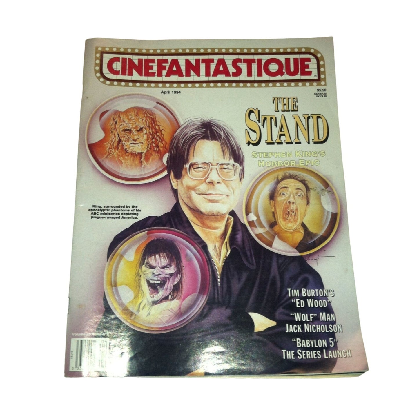 CINEFANTASTIQUE April 1994 The Stand Stephen King's Horror Epic Magazine