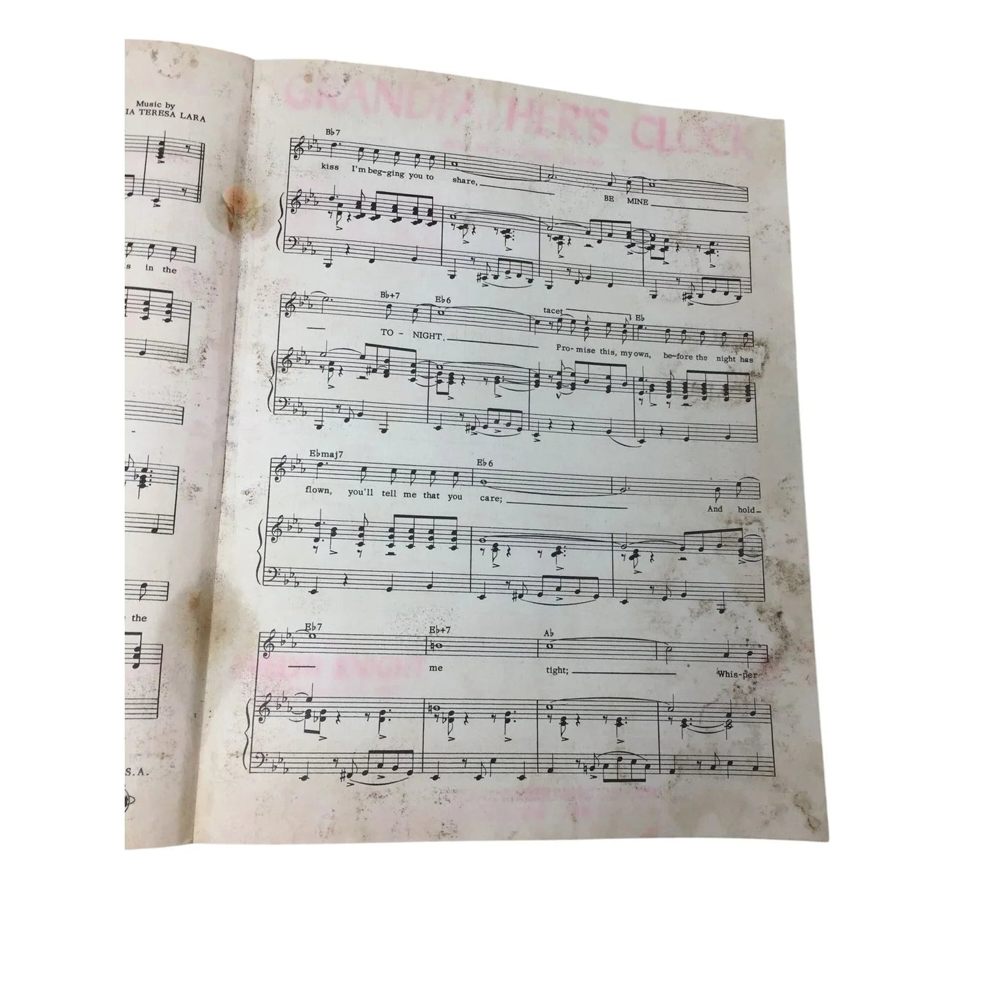 ''BE MINE TONIGHT'' SHEET MUSIC - A+ Stuff - SHEET MUSIC - A+ Stuff