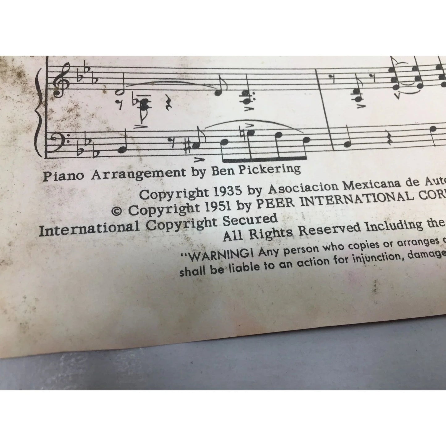 ''BE MINE TONIGHT'' SHEET MUSIC - A+ Stuff - SHEET MUSIC - A+ Stuff
