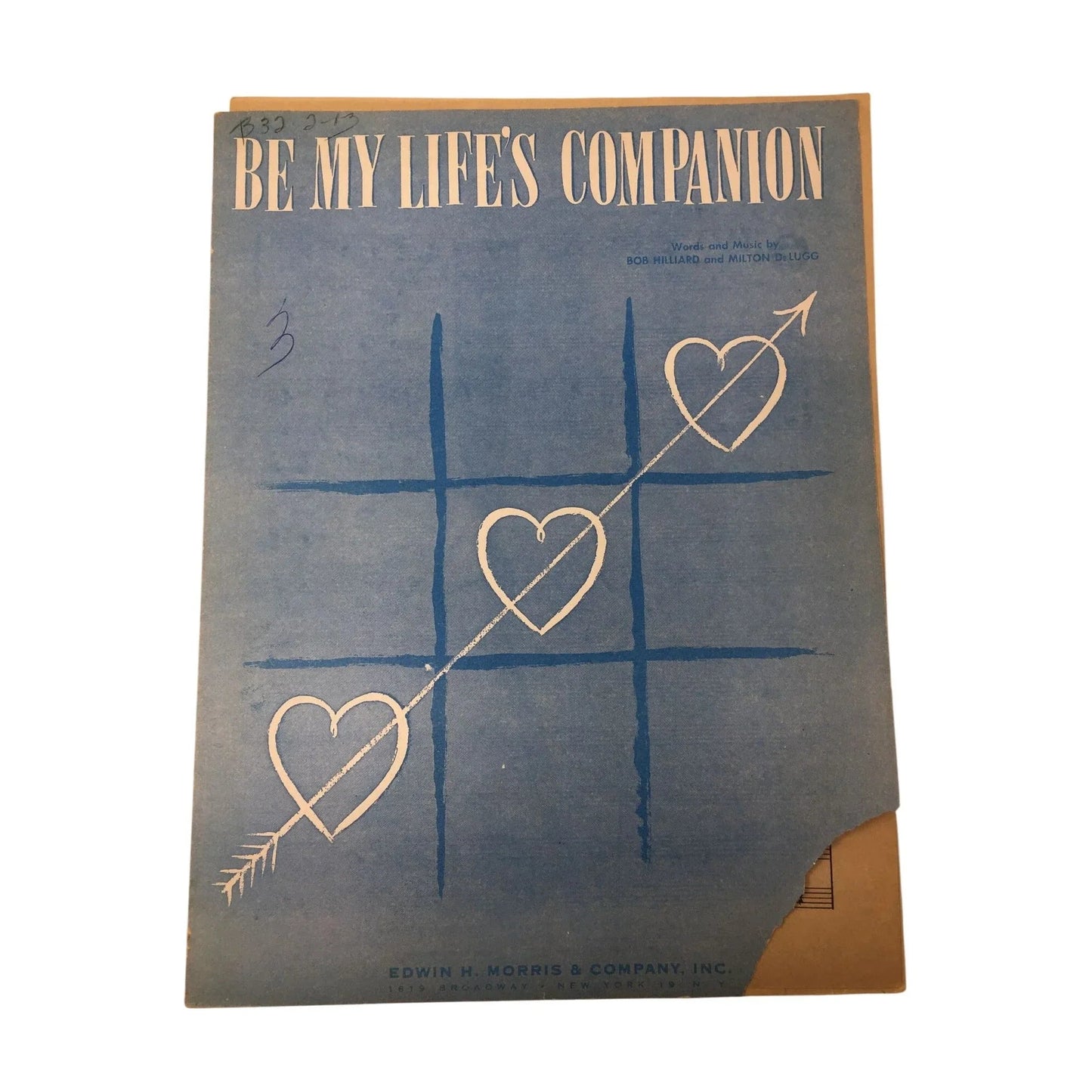''BE MY LIFE'S COMPANION'' by Bob Hilliard and Milton DeLugg - A+ Stuff - SHEET MUSIC - A+ Stuff
