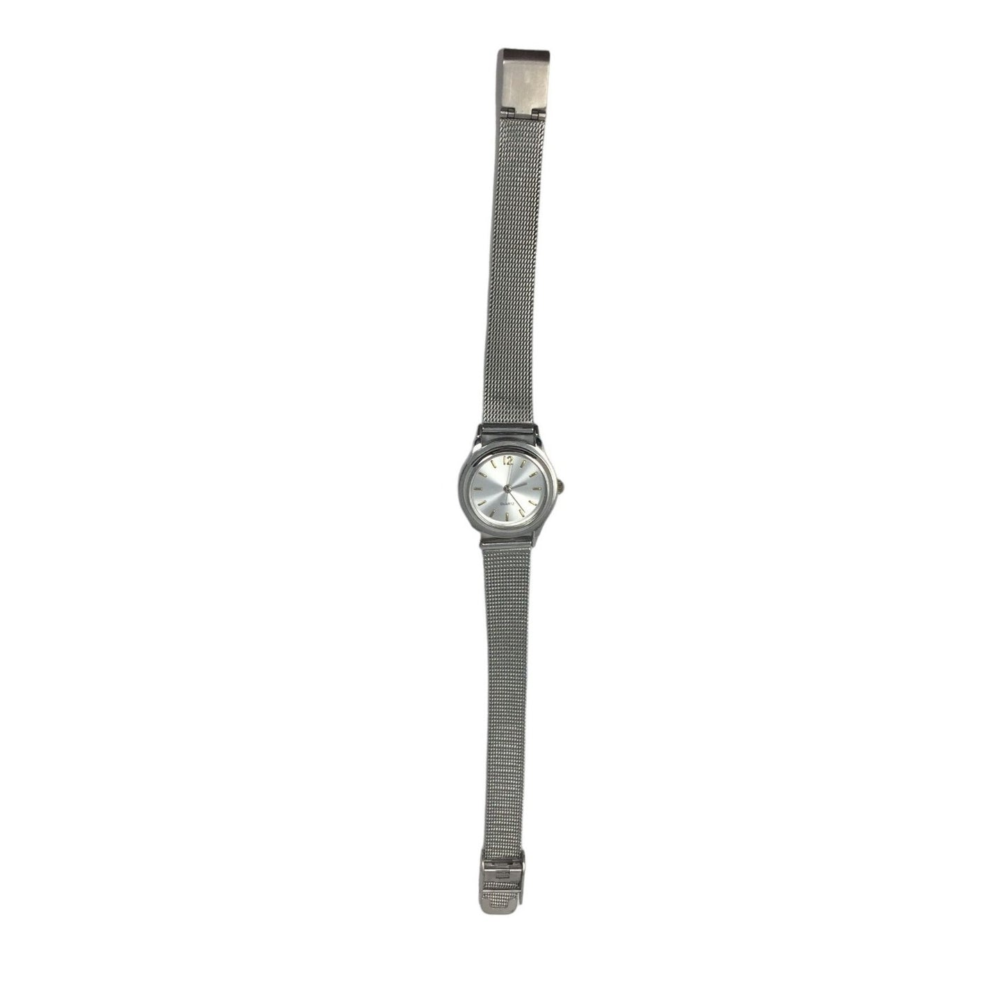 Quartz Silver Tone Watch - about 8.5 inches long (Untested)