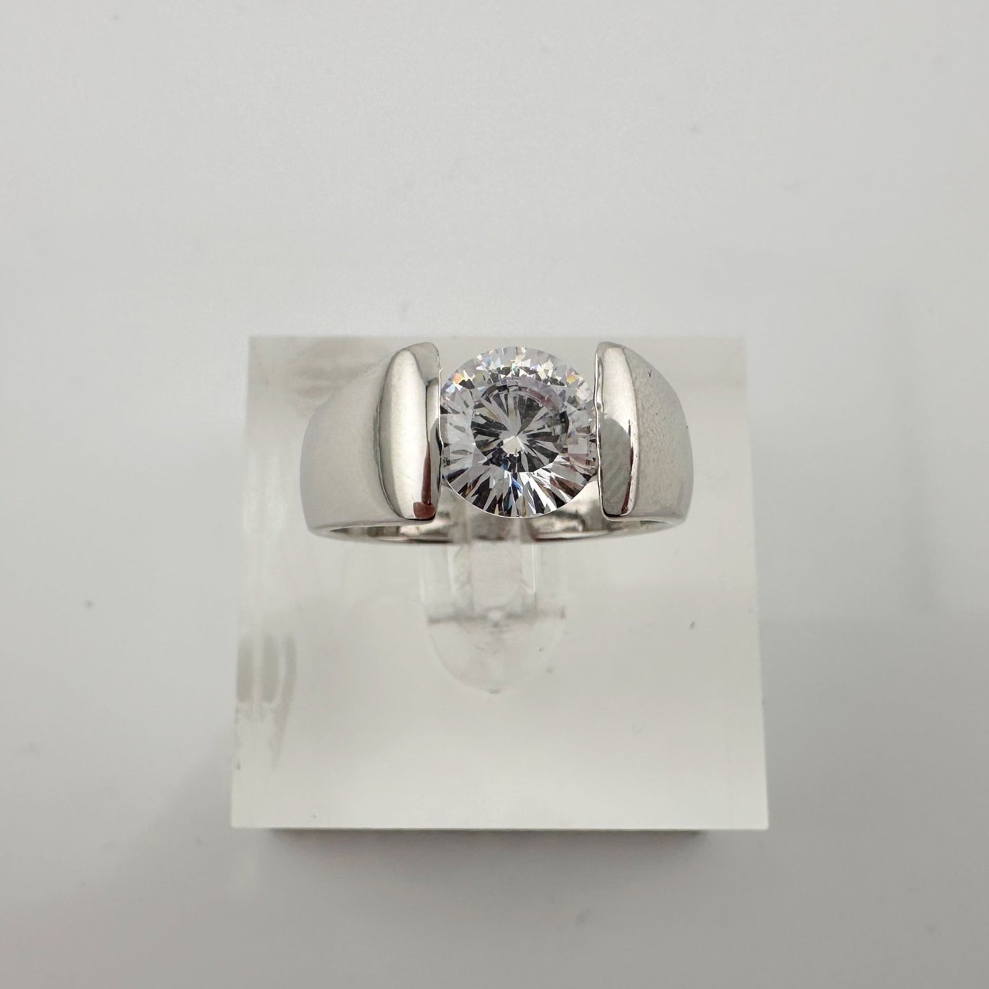 Shimmering and Beautiful 2.00 Carat DiamondLite Solitaire Ring  - Sterling Size 6.5