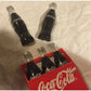 Vintage 1995 Mini 5 Pack of Coca Cola Bottles Refrigerator Magnet