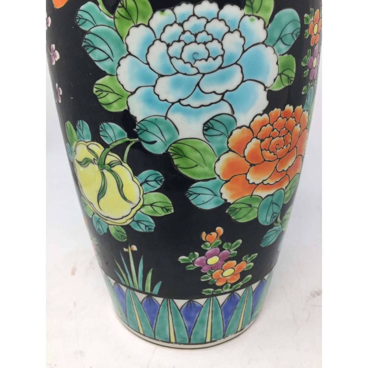 Beautiful Antique Japanese Floral Glazed Porcelain Urn/Vase with Peacock/Flowers on it - A+ Stuff - Vase or Holder - A+ Stuff