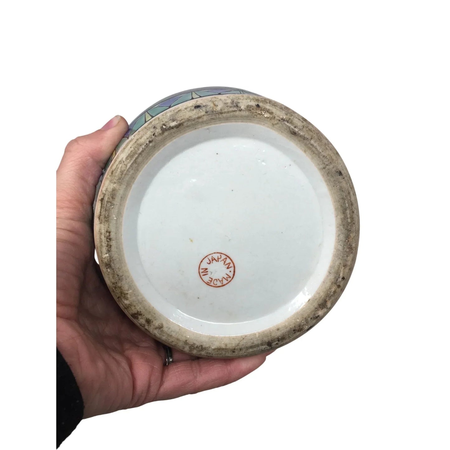 Beautiful Antique Japanese Floral Glazed Porcelain Urn/Vase with Peacock/Flowers on it - A+ Stuff - Vase or Holder - A+ Stuff