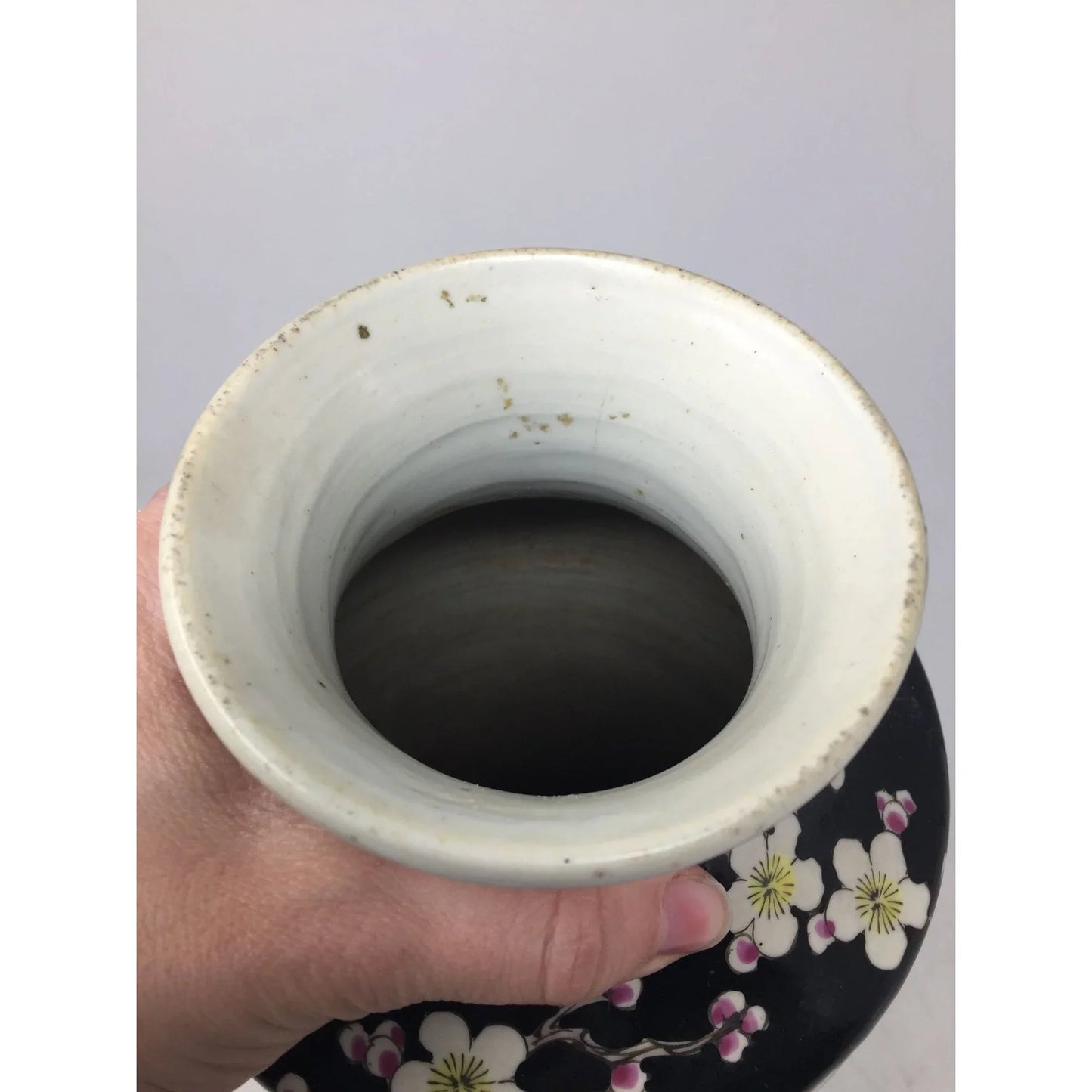 Beautiful Antique Japanese Floral Glazed Porcelain Urn/Vase with Peacock/Flowers on it - A+ Stuff - Vase or Holder - A+ Stuff