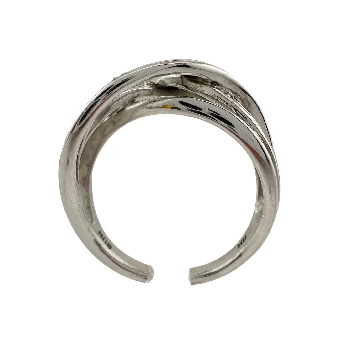 Beautiful Braided Strands Ring with Diamond Accent Size 7 - Unbranded - Ring - A+ Stuff