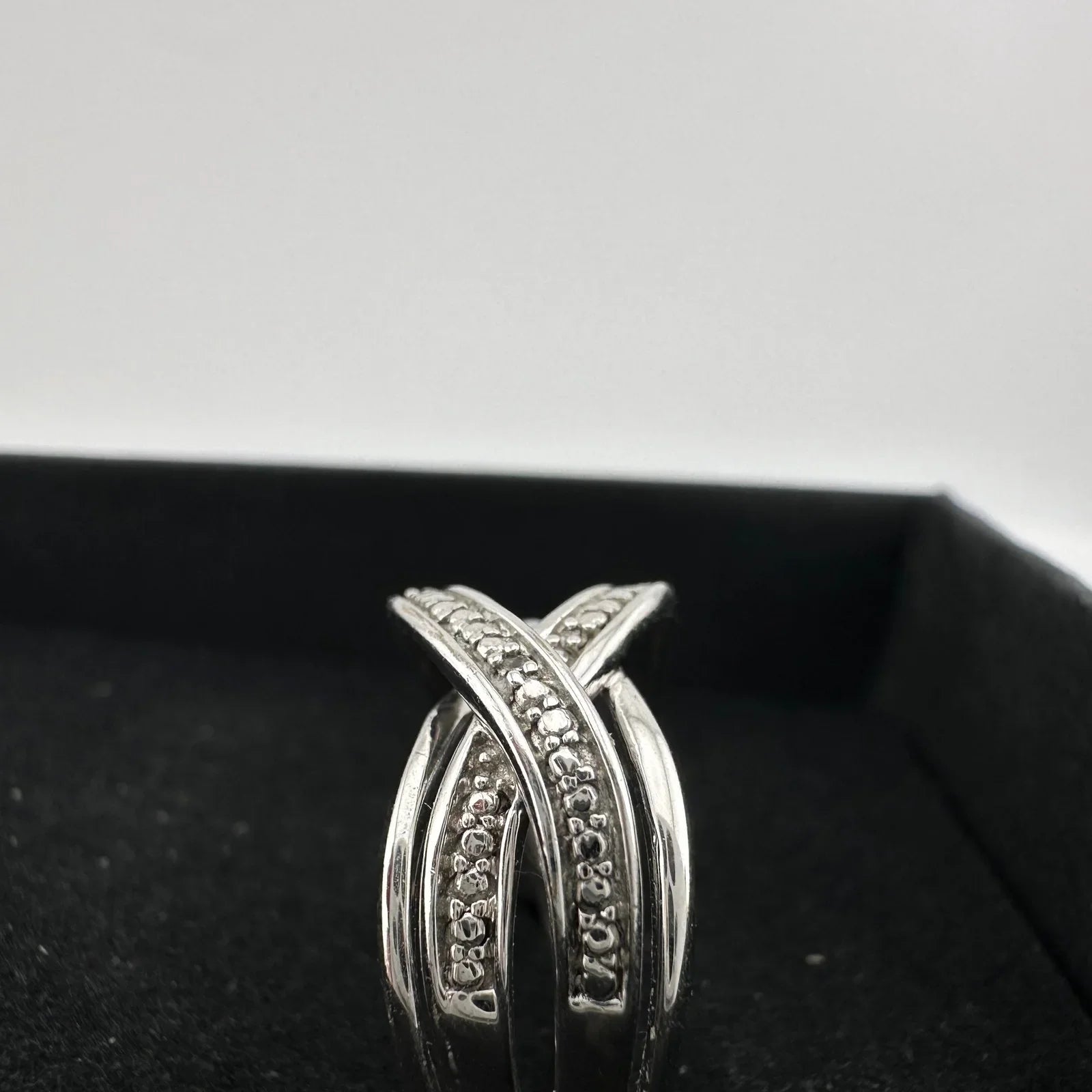 Beautiful Braided Strands Ring with Diamond Accent Size 7 - Unbranded - Ring - A+ Stuff