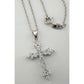 Beautiful Cross Pendant with Shining White Gemstones - A+ Stuff - Necklace - A+ Stuff