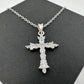 Beautiful Cross Pendant with Shining White Gemstones - A+ Stuff - Necklace - A+ Stuff