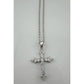 Beautiful Cross Pendant with Shining White Gemstones - A+ Stuff - Necklace - A+ Stuff