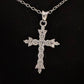 Beautiful Cross Pendant with Shining White Gemstones - A+ Stuff - Necklace - A+ Stuff