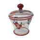 Beautiful Glass Vintage Covered Candy Dish with Flowers on it - A+ Stuff - Glass - A+ Stuff