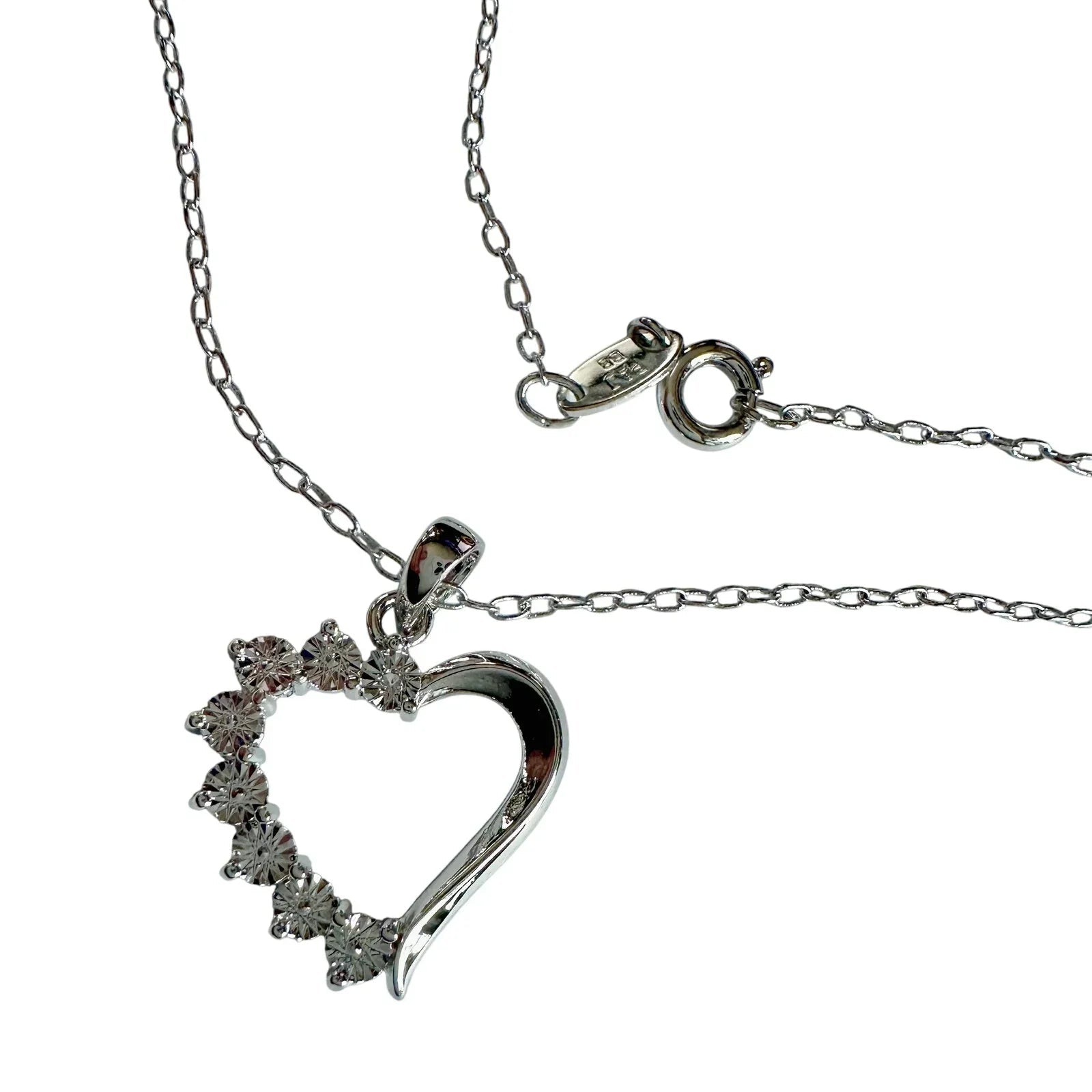 Beautiful Heart Necklace - Illusion Set Diamond Accent - Unbranded - Necklace - A+ Stuff