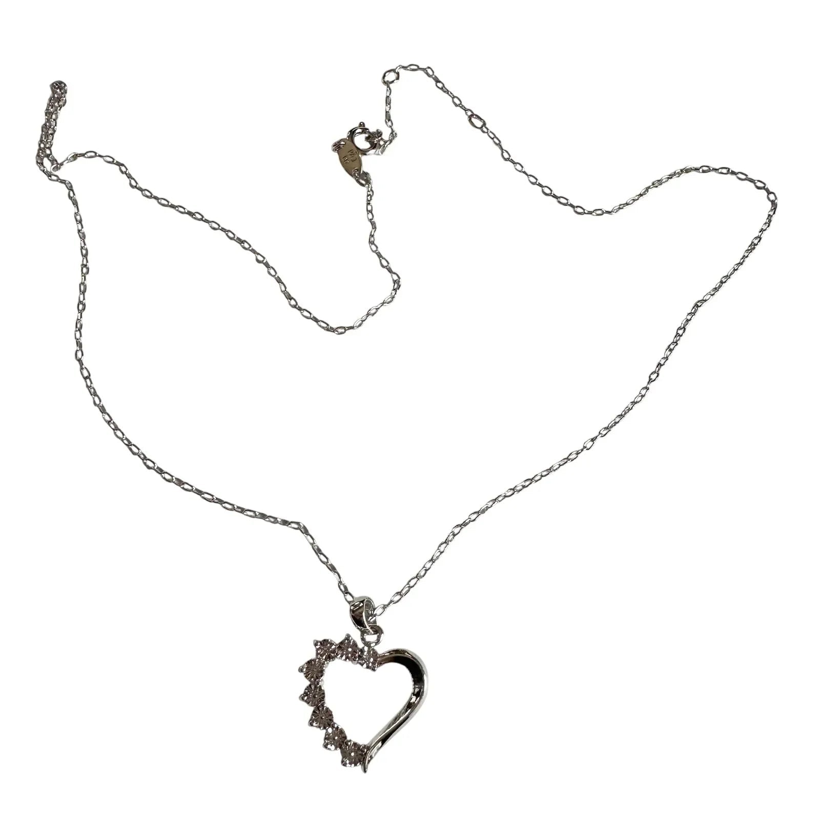 Beautiful Heart Necklace - Illusion Set Diamond Accent - Unbranded - Necklace - A+ Stuff