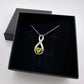 Beautiful Heart Peridot Infinity Necklace with Diamond Accent - A+ Stuff