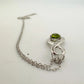 Beautiful Heart Peridot Infinity Necklace with Diamond Accent - A+ Stuff