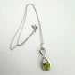 Beautiful Heart Peridot Infinity Necklace with Diamond Accent - A+ Stuff