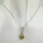 Beautiful Heart Peridot Infinity Necklace with Diamond Accent - A+ Stuff
