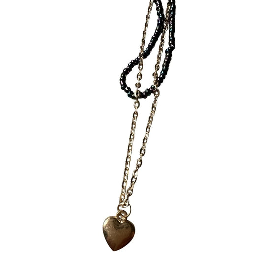 Beautiful ''It Girl'' 2 Piece Heart Necklace - New with Tags - it girl - Necklace - A+ Stuff