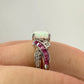 Beautiful Lab Created Opal & Sapphire Ring - Size 7 - Sun - A+ Stuff