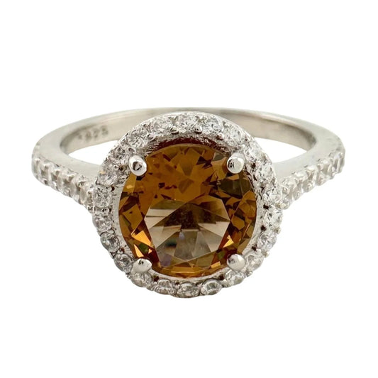 Beautiful Lab Created Sultanite Color Change Halo Ring - Size 6 - A+ Stuff