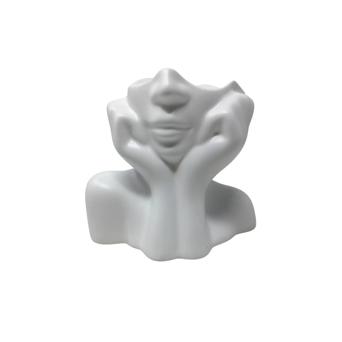Beautiful White Vase/Planter of a Woman's Face - New - A+ Stuff - Vase or Holder - A+ Stuff