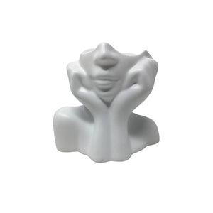 Beautiful White Vase/Planter of a Woman's Face- New