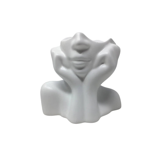 Beautiful White Vase/Planter of a Woman's Face - New - A+ Stuff - Vase or Holder - A+ Stuff